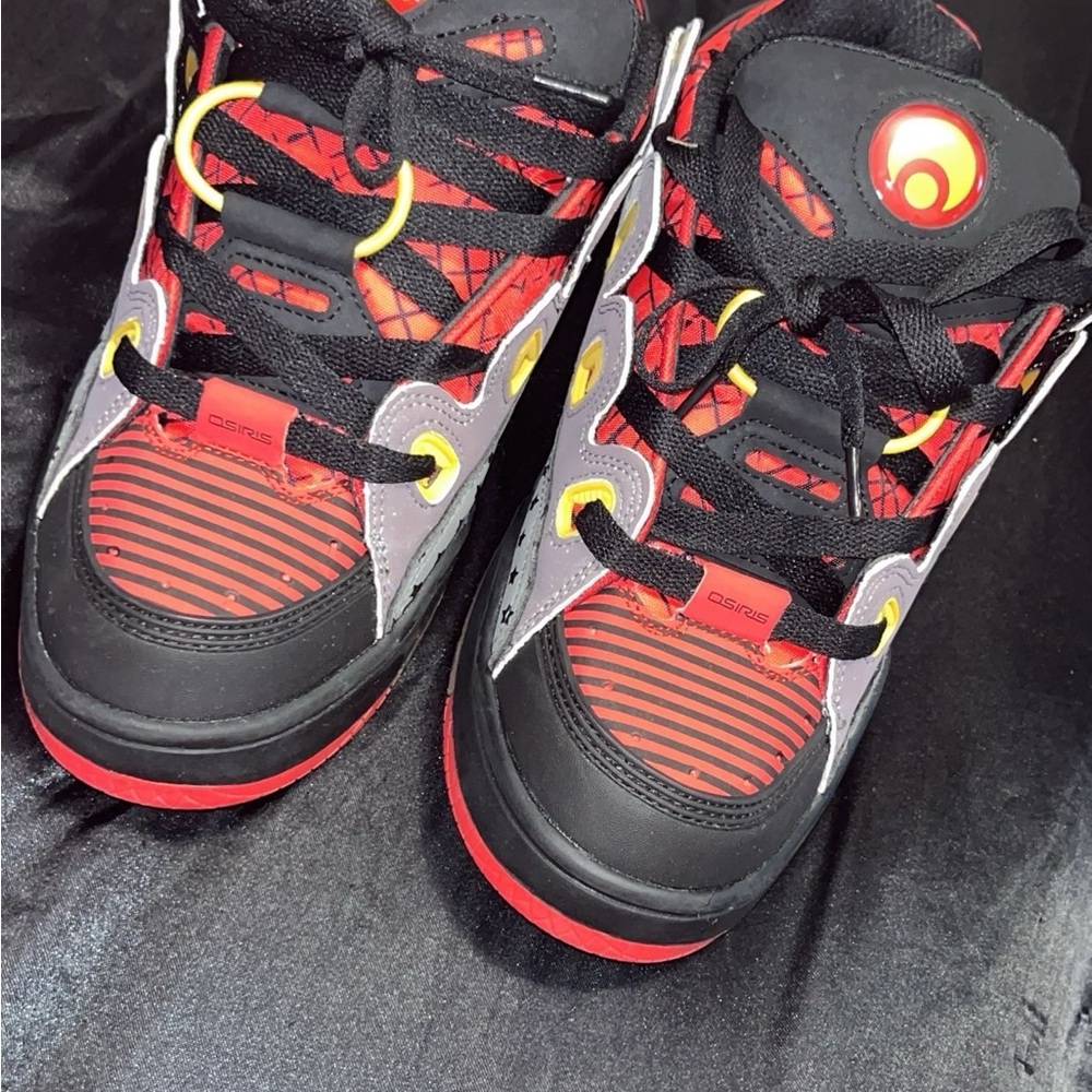 Kids Black and Red Athletic Shoes